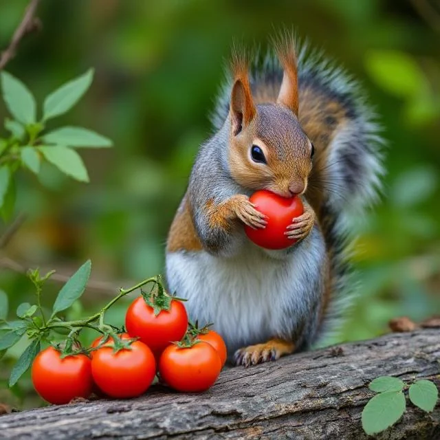 Do squirrels eat tomatoes