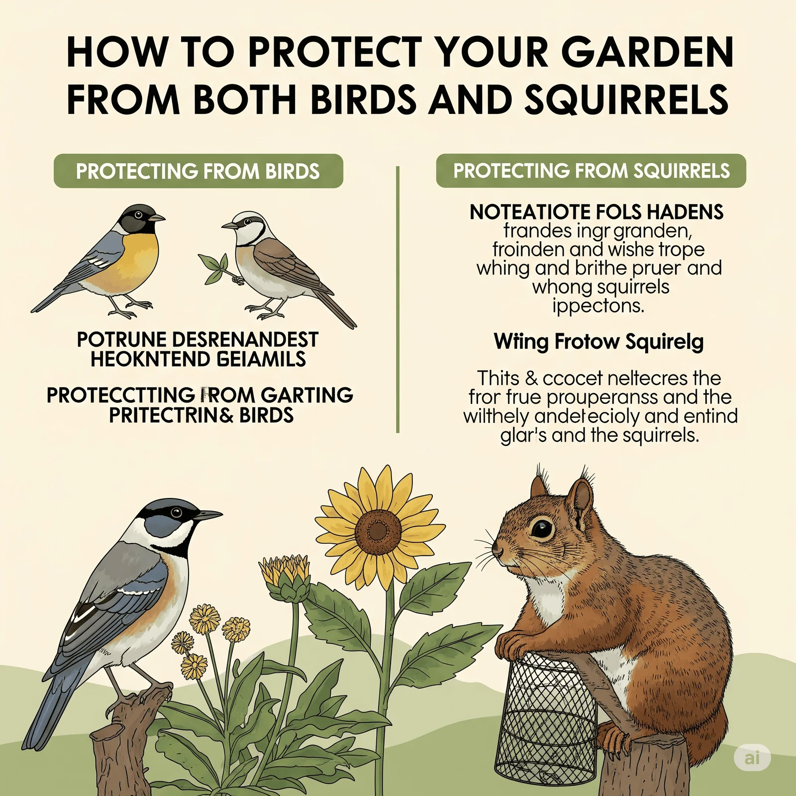 How to Protect Your Garden from Both Birds and Squirrels